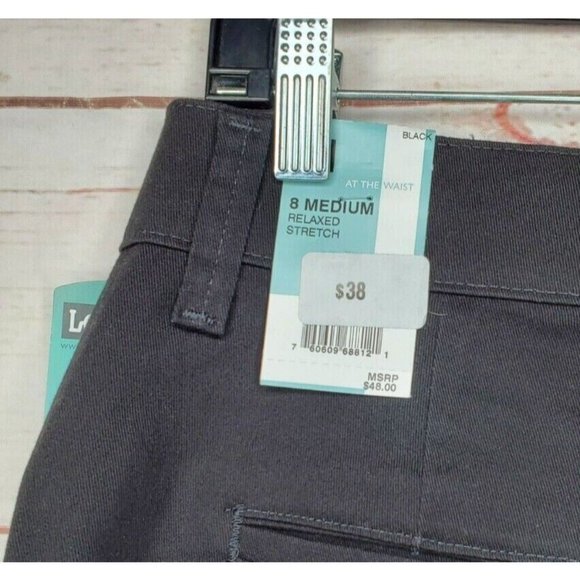 Lee Easy Care Color Hold 8M Relaxed Fit Your Curve Plain Front Straight Leg Pant - Picture 9 of 12